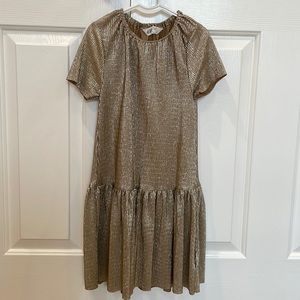 H&M gold dress size 7-8